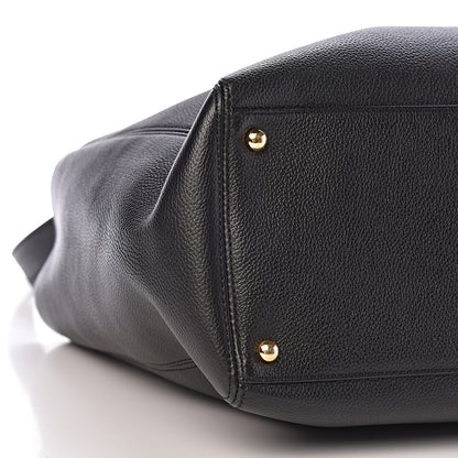 Chanel Calfskin Cerf Executive Shopper Tote Black 10 of 12
