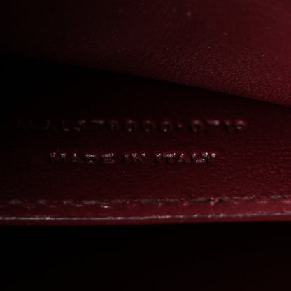 Saint Laurent Calfskin Crocodile Embossed Medium Classic Monogram Cassandra Top Handle Black Rouge Legion 7 of 10