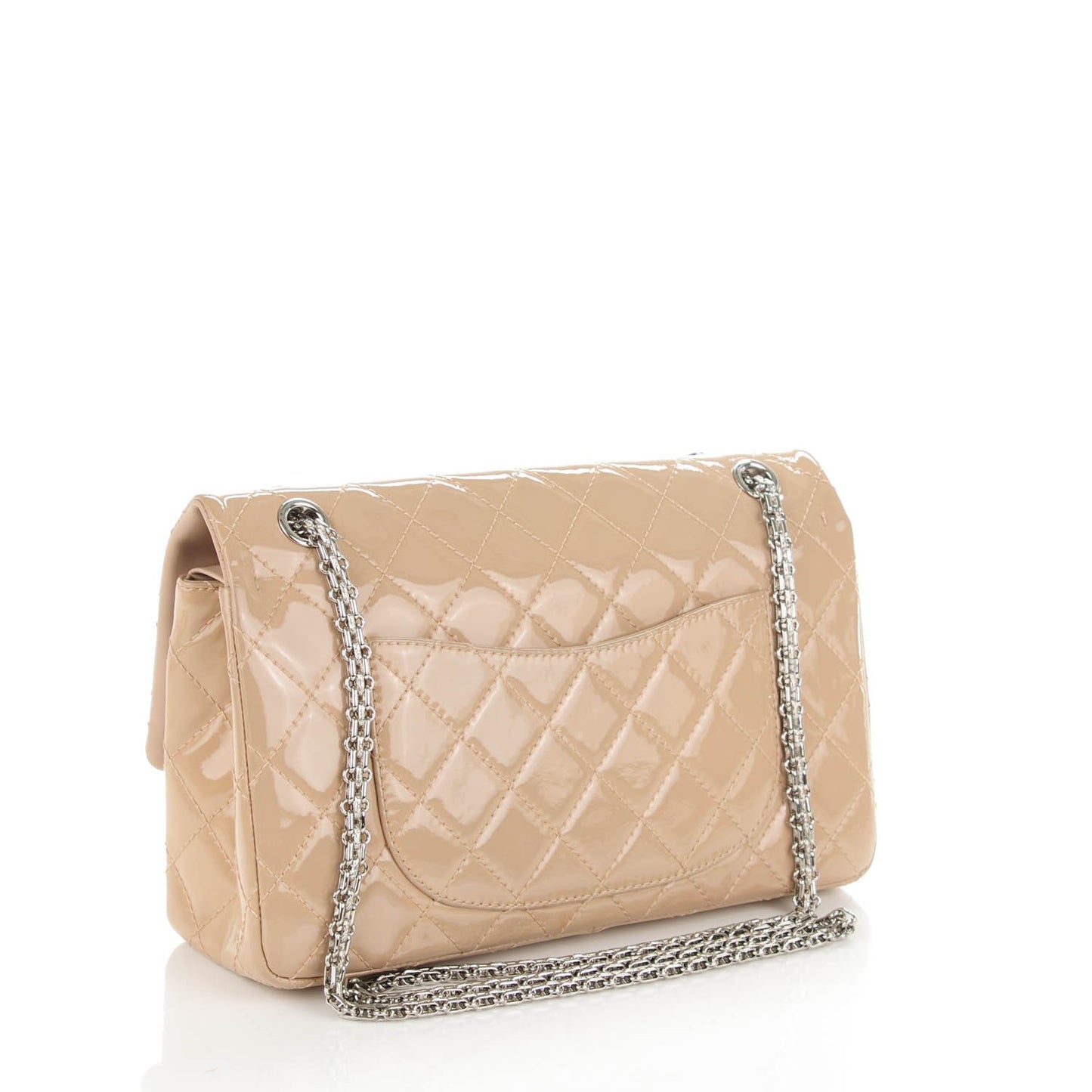 Patent Quilted 2.55 Reissue 226 Flap Beige