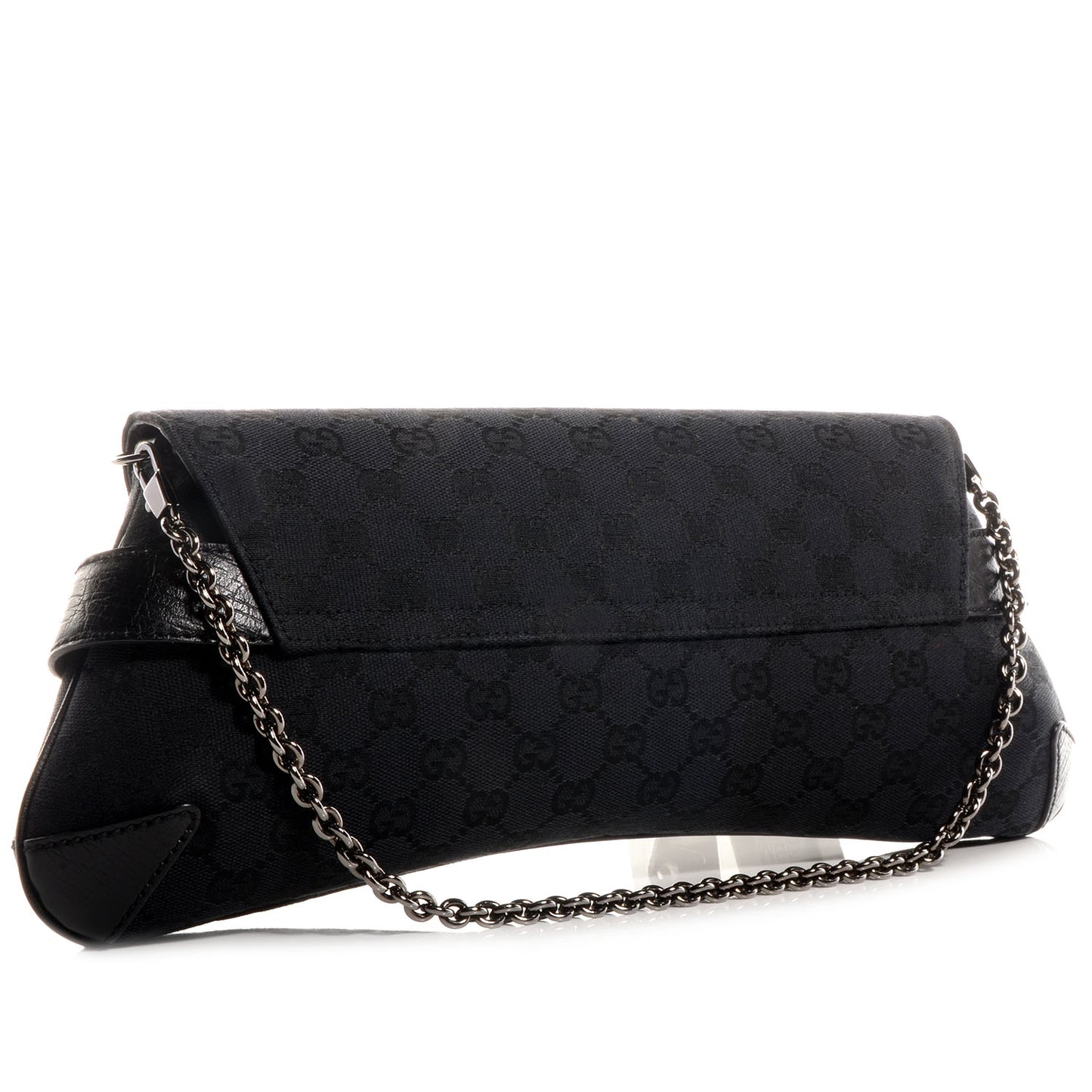 Monogram Horsebit Clutch Black
