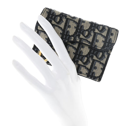Christian Dior Oblique Saddle Card Holder Blue 2 of 8