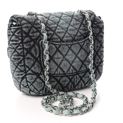 Chanel Denim Quilted Small Denimpression Flap Blue Black 3 of 10