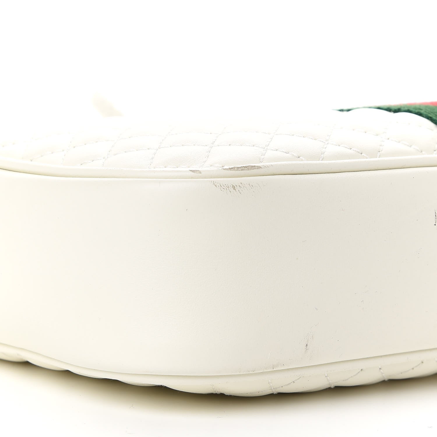 Gucci Calfskin Web Trapuntata Small Shoulder Bag Off White 8 of 11