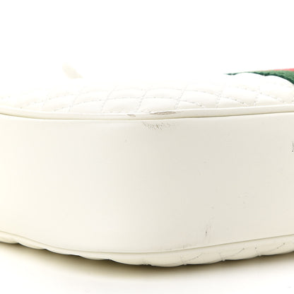 Gucci Calfskin Web Trapuntata Small Shoulder Bag Off White 8 of 11
