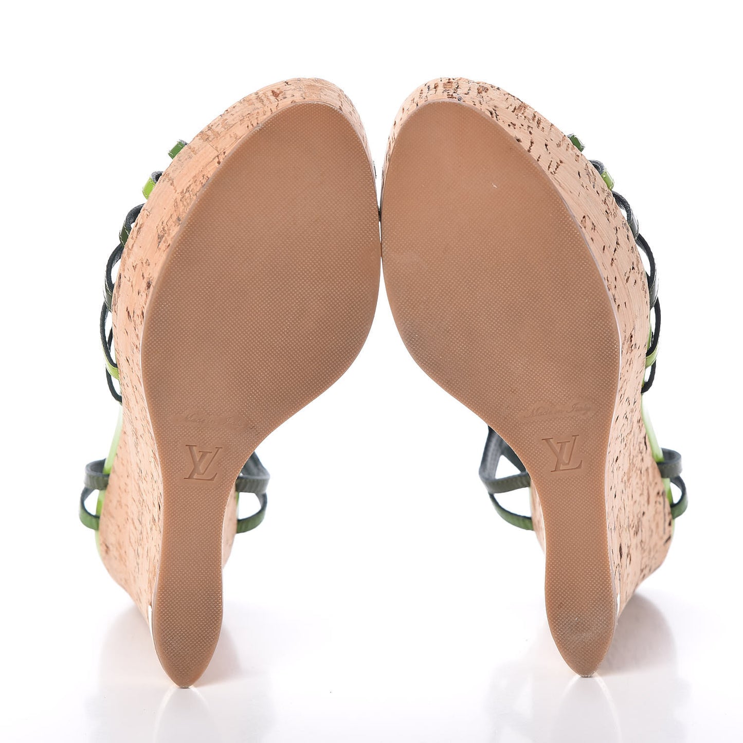 Patent Cork Summertime Wedges 36.5 Green
