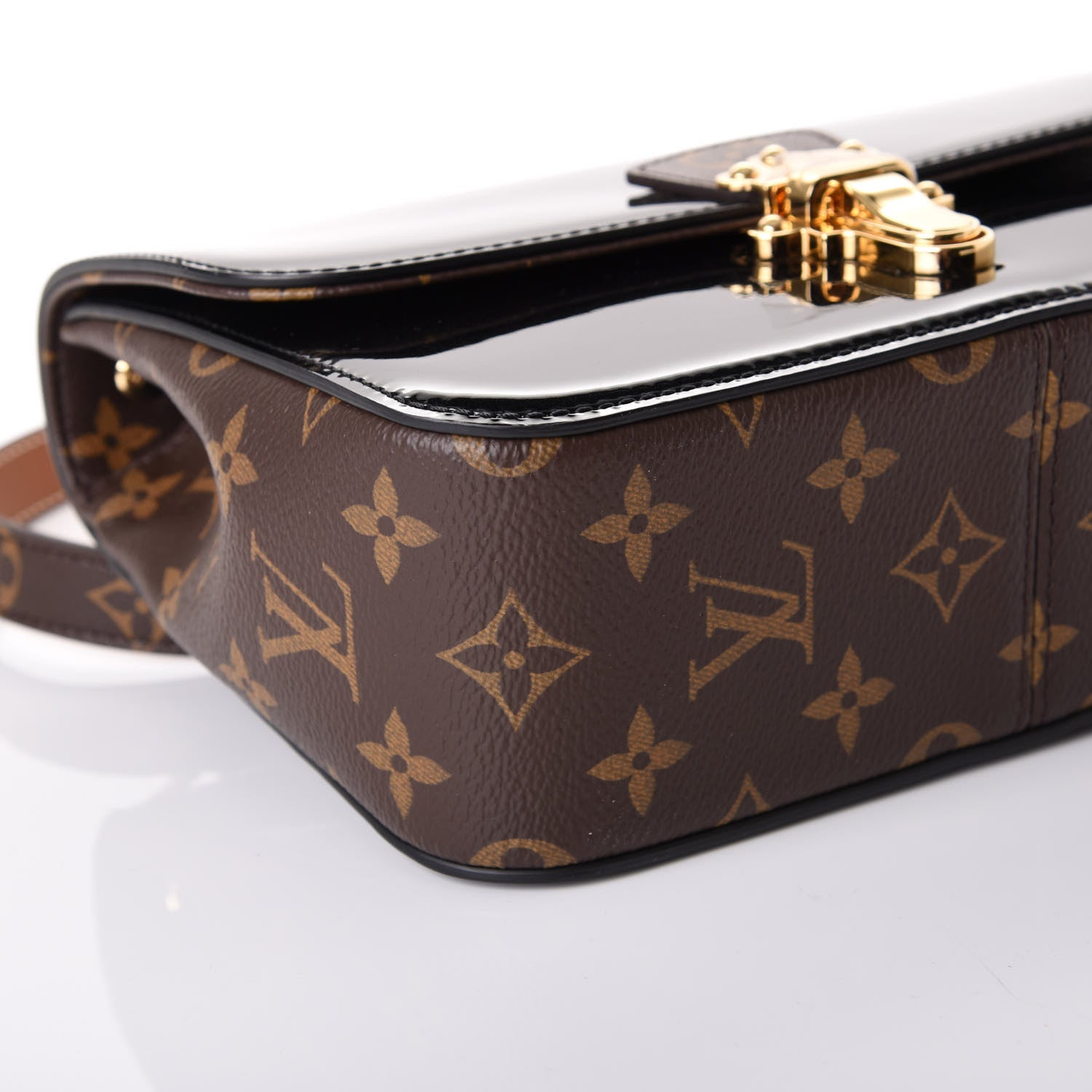 Louis Vuitton Patent Calfskin Monogram Cherrywood BB Black 5 of 9