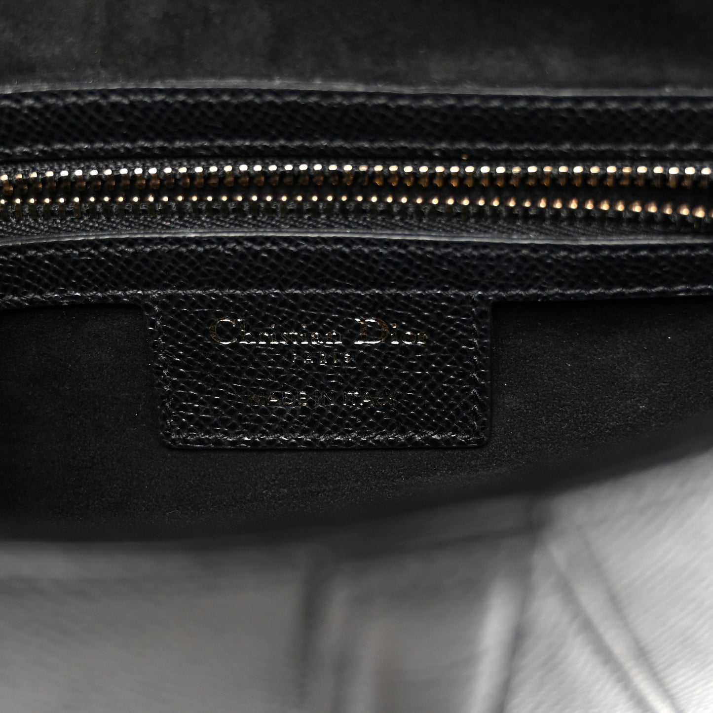 Grained Calfskin Saddle Bag Black