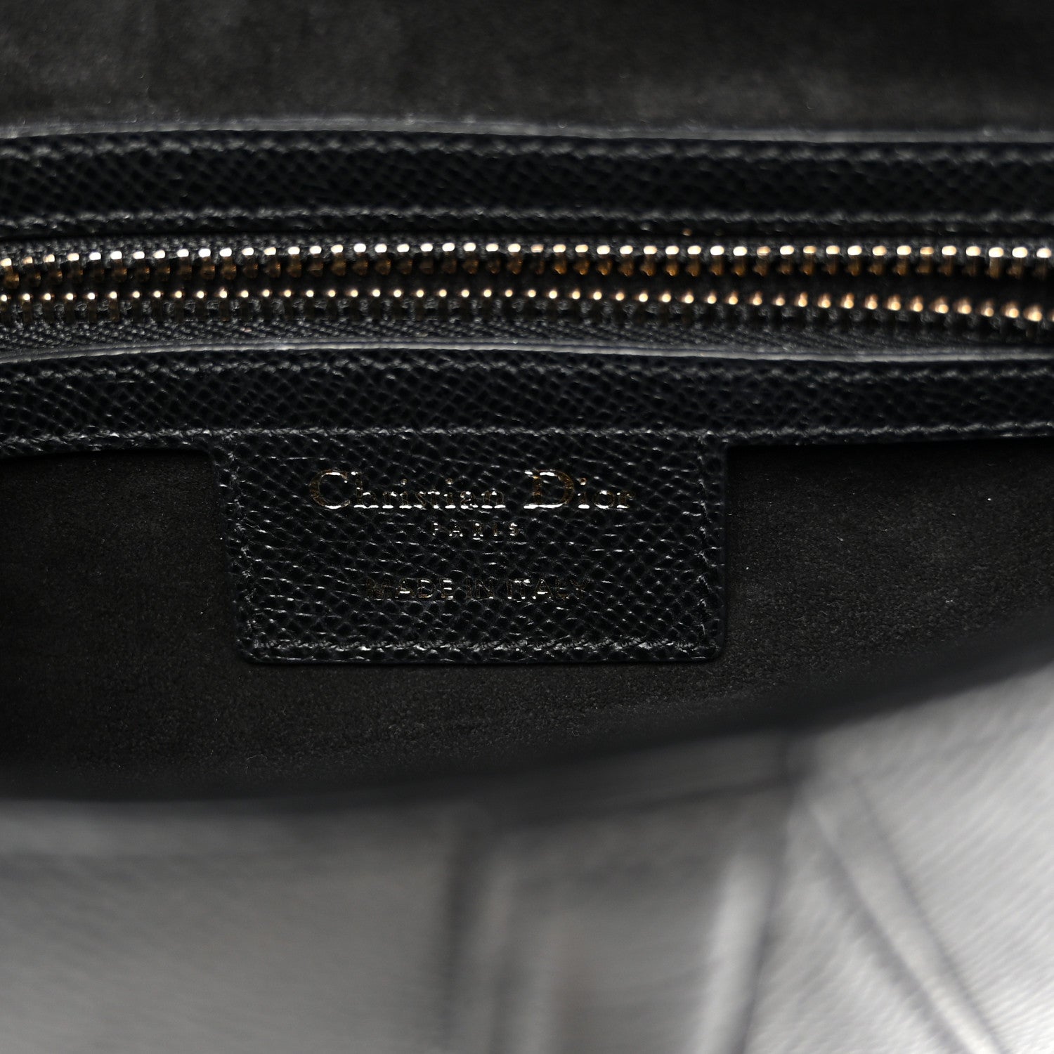 Christian Dior Grained Calfskin Saddle Bag Black 6 of 11