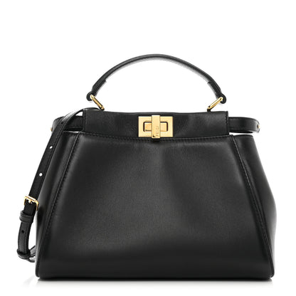 Fendi Nappa Mini Peekaboo Iconic Satchel Black 1 of 10