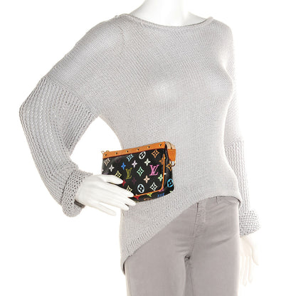 Louis Vuitton Monogram Multicolor Pochette Accessories Black 2 of 8