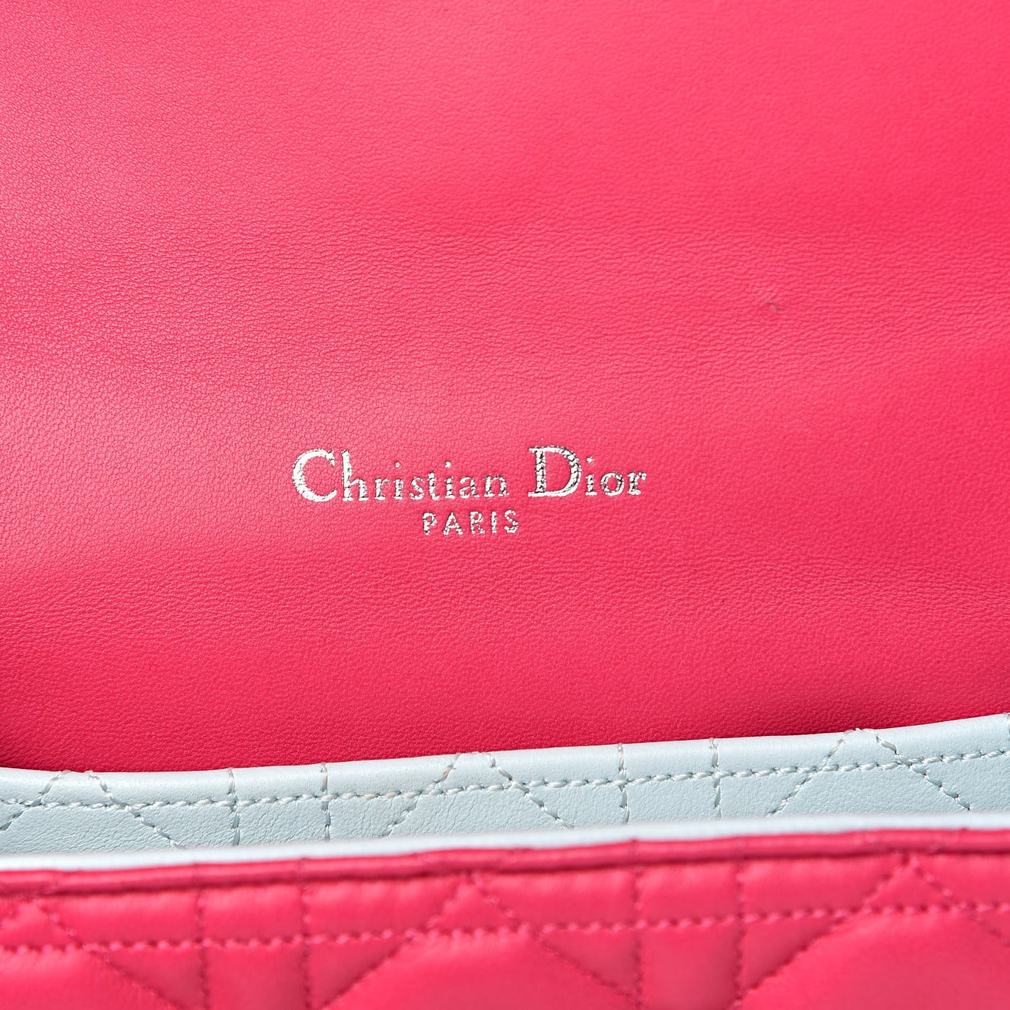Lambskin Cannage Mini Miss Dior Flap Fuchsia