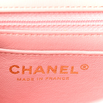 Chanel Tweed Quilted Mini Rectangular Flap Light Pink White 6 of 11