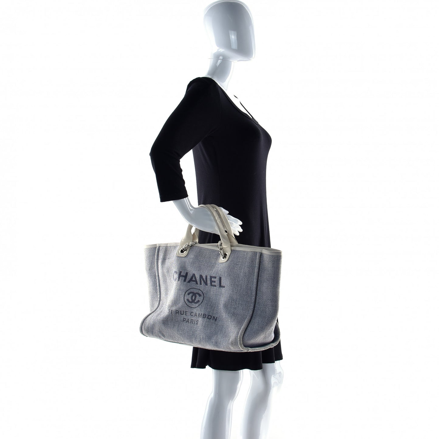 Canvas Medium Deauville Tote Light Blue