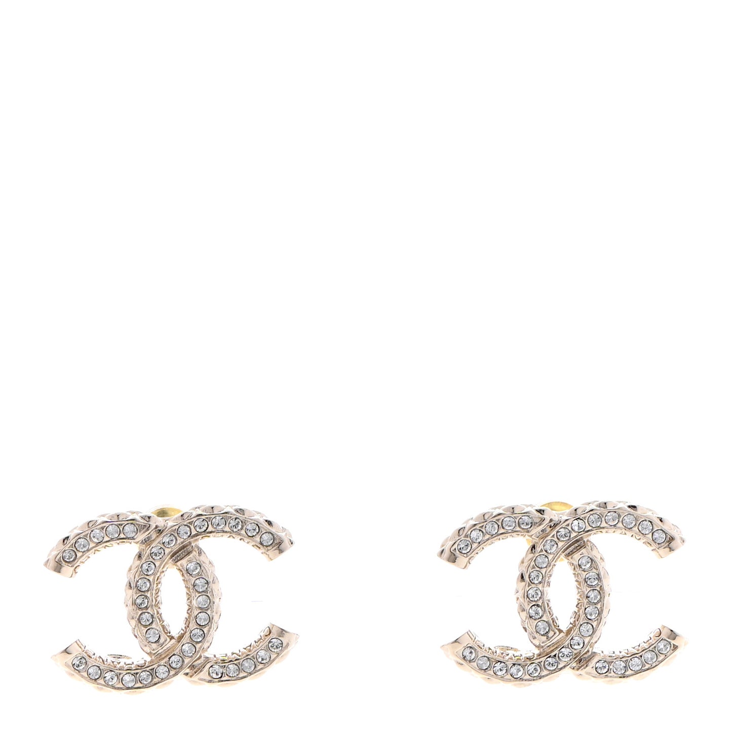 Crystal CC Earrings Gold