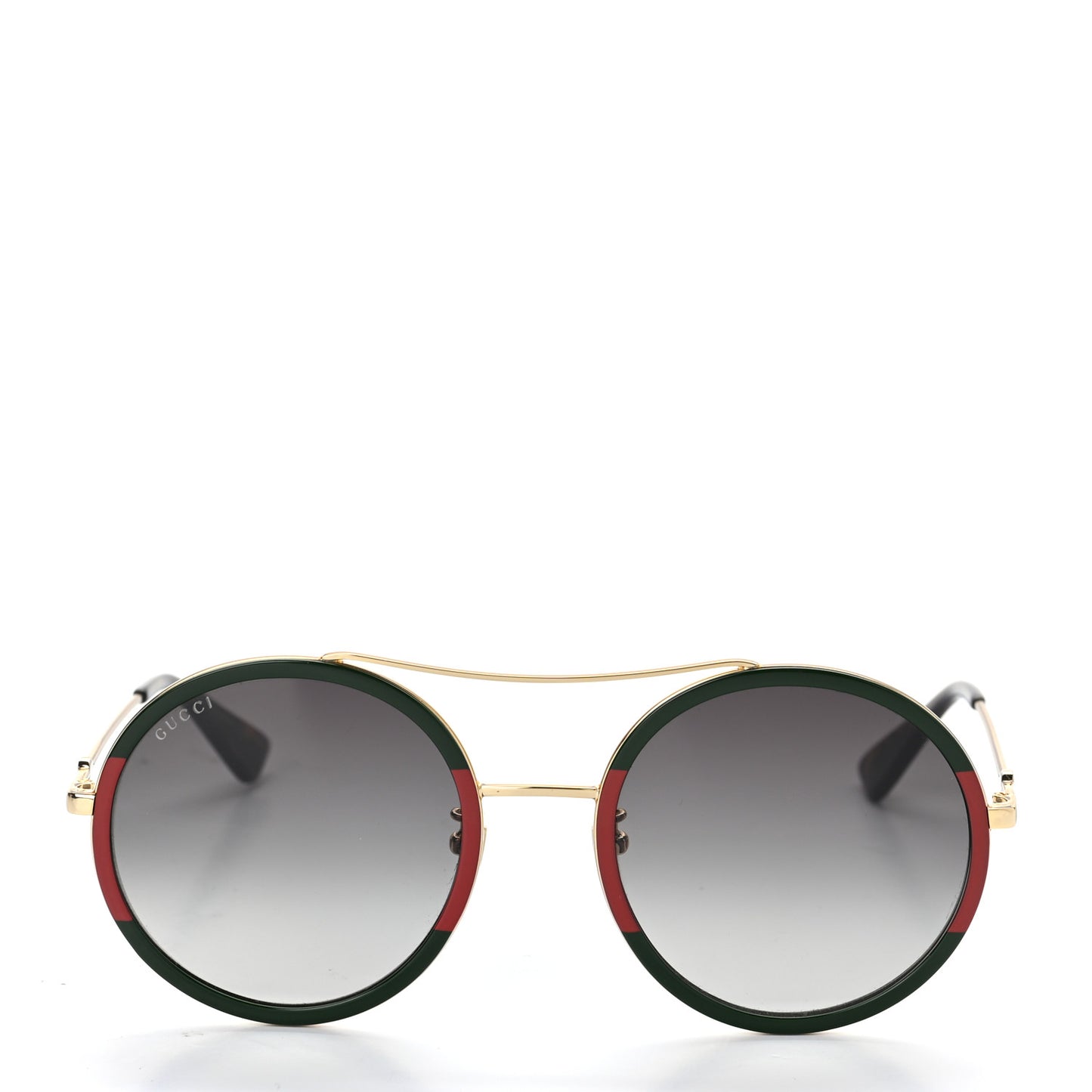 Metal Round Frame Sunglasses GG0061S Green Red