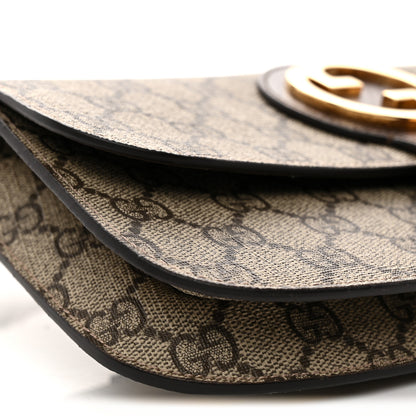 Gucci GG Supreme Monogram Textured Dollar Calfskin Blondie Belt Bag Beige Ebony New Acero 9 of 10