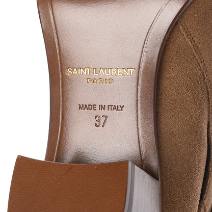 Saint Laurent Suede Blake Ankle Boots 37 New Sigaro 6 of 10