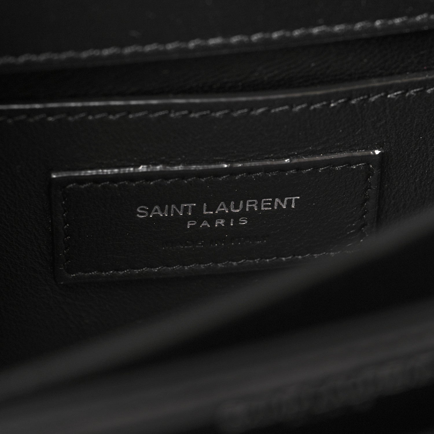 Saint Laurent Glazed Calfskin Medium Monogram Sunset Black 6 of 9