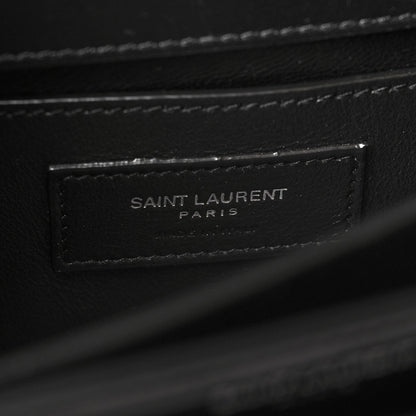 Saint Laurent Glazed Calfskin Medium Monogram Sunset Black 6 of 9