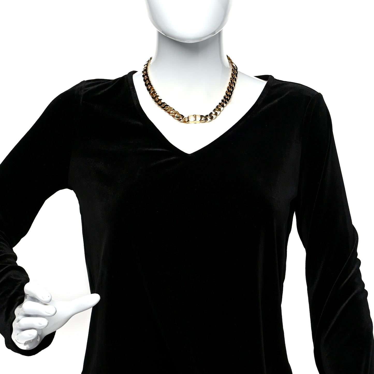 Metal Danseuse Etoile Chain Choker Necklace Gold