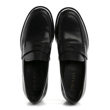 Prada Spazzolato Triangle Logo 50mm Loafers 8 Black 2 of 11