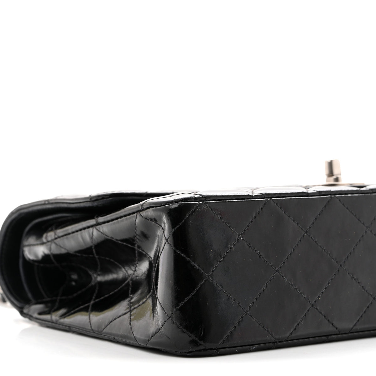 Chanel Patent Quilted Medium Double Flap Black 9 of 10