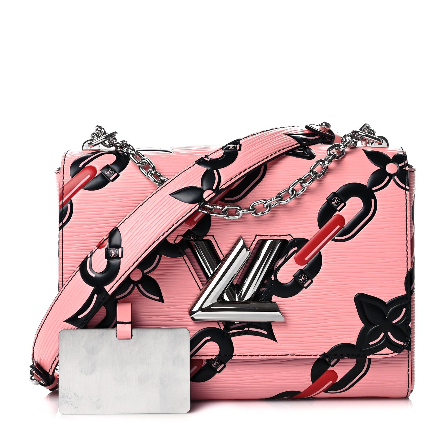 Louis Vuitton Epi Chain Flower Twist Shoulder Bag MM Pink 1 of 10