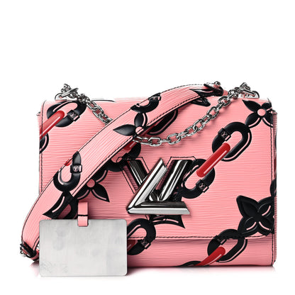 Louis Vuitton Epi Chain Flower Twist Shoulder Bag MM Pink 1 of 10