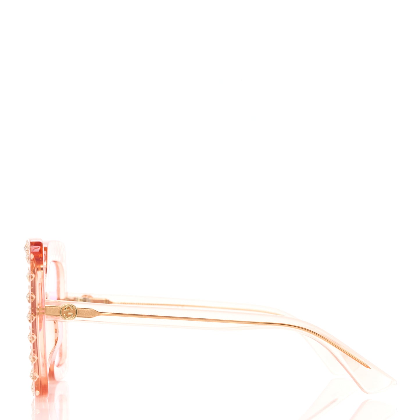 Crystal Square Frame Sunglasses GG0148S Pink