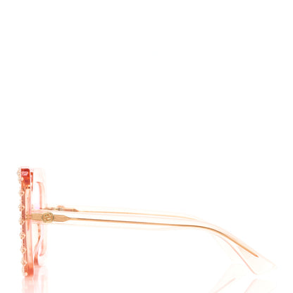 Gucci Crystal Square Frame Sunglasses GG0148S Pink 3 of 8
