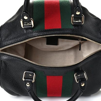 Gucci Calfskin Vintage Web Medium Boston Black 4 of 7
