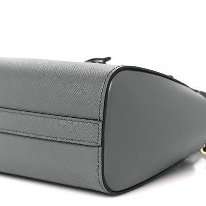 Prada Saffiano Soft Calfskin Zippered Tote Marmo 10 of 10