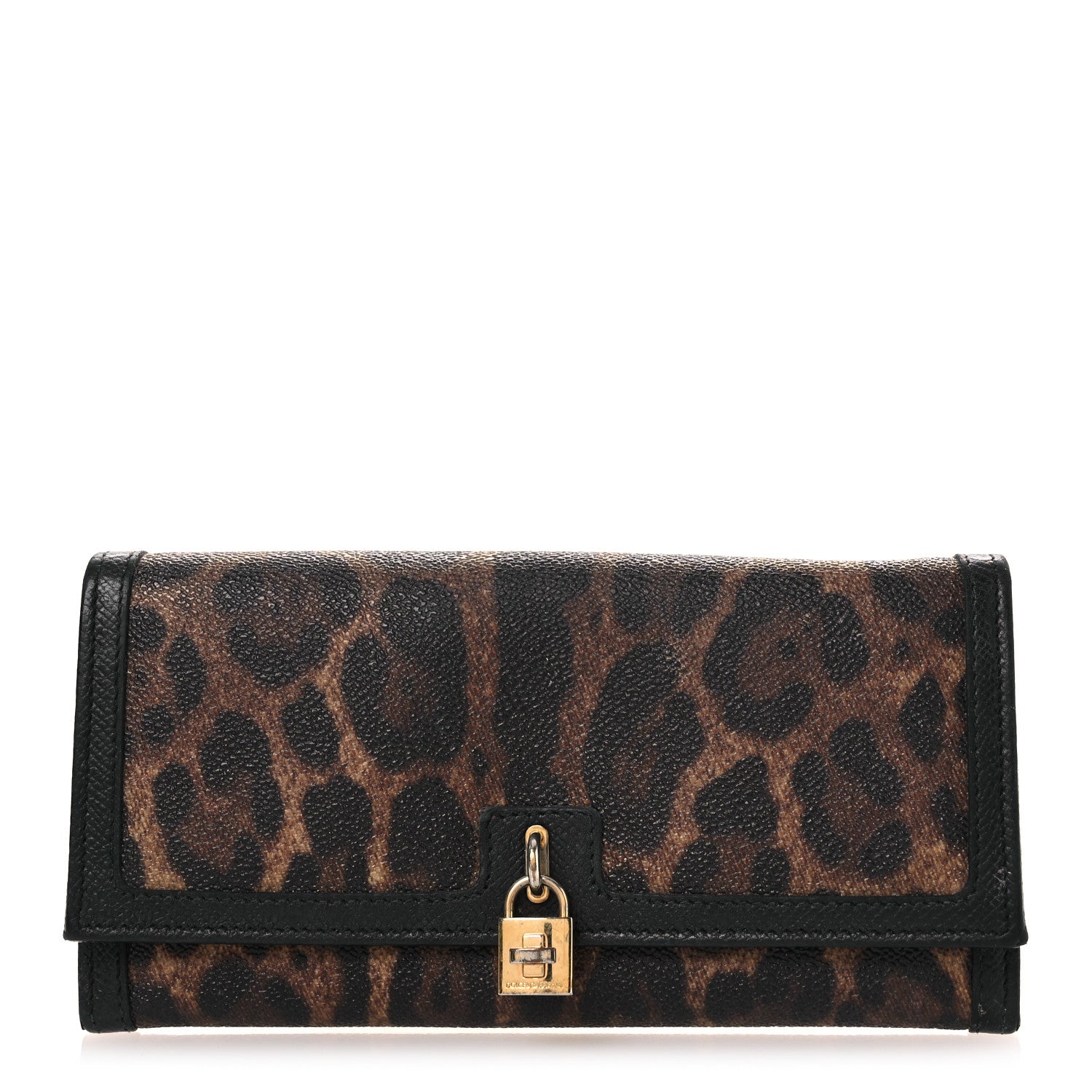 Dolce & Gabbana Dauphine Leopard Print Continental Flap Wallet 1 of 13