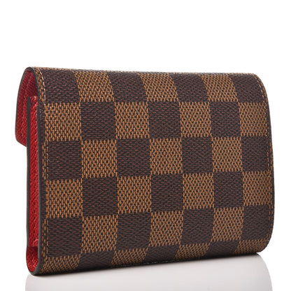 Louis Vuitton Damier Ebene Victorine Wallet Red 3 of 7