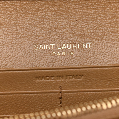 Saint Laurent Lambskin Diamond Quilted Becky Chain Wallet Gold Sand 6 of 10