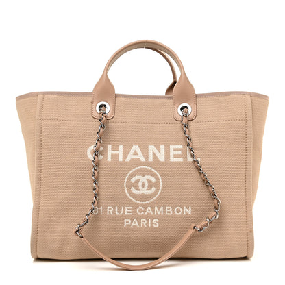 Chanel Mixed Fibers Medium Deauville Tote Beige 2 of 20
