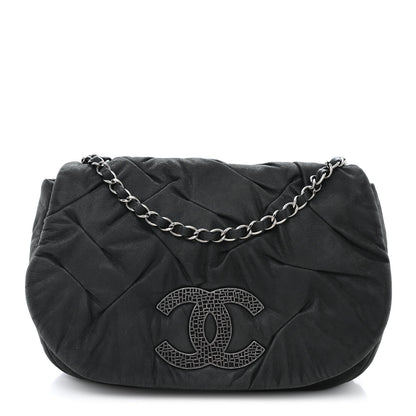 Chanel Iridescent Calfskin Glint Flap Black 1 of 11