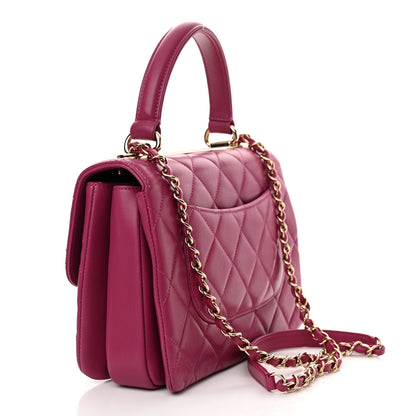 Chanel Lambskin Quilted Small Trendy CC Flap Dual Handle Bag Purple 3 of 11