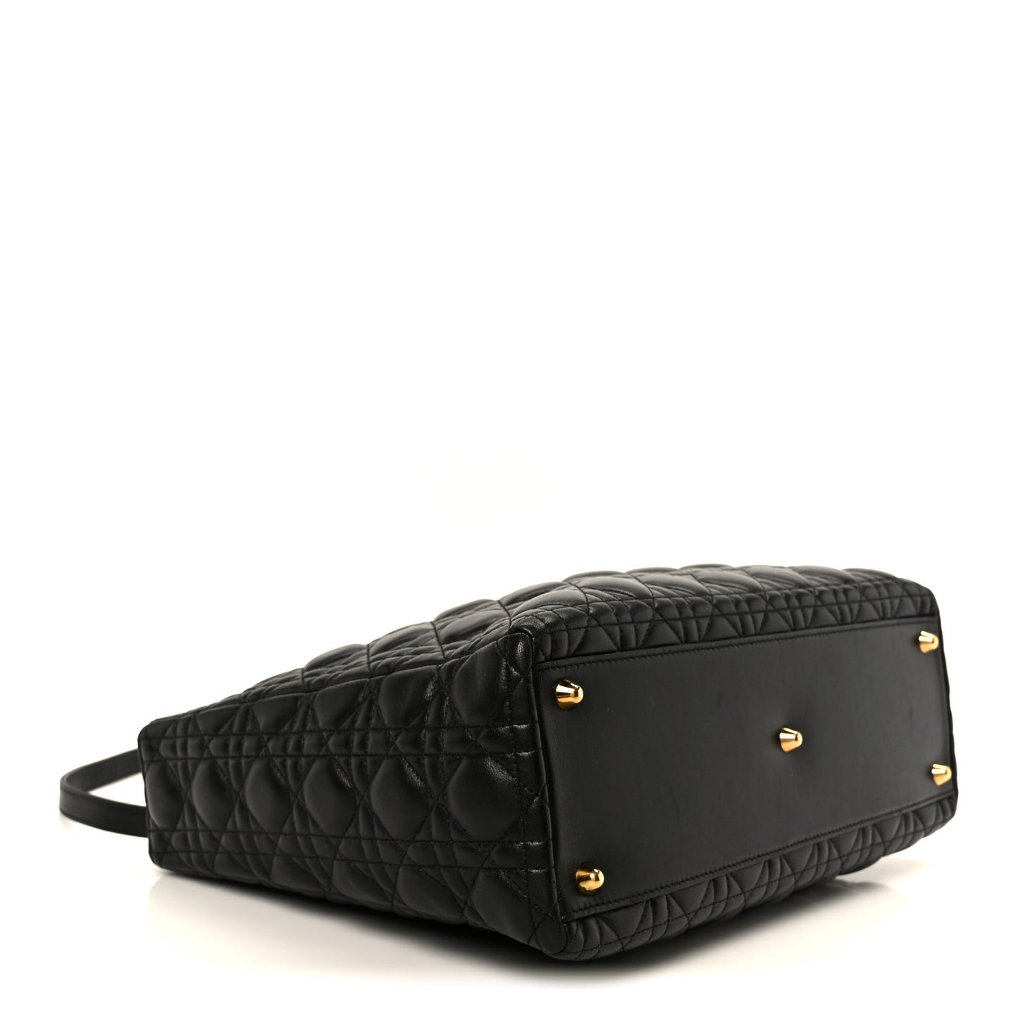 Lambskin Cannage Large Lady Dior Black