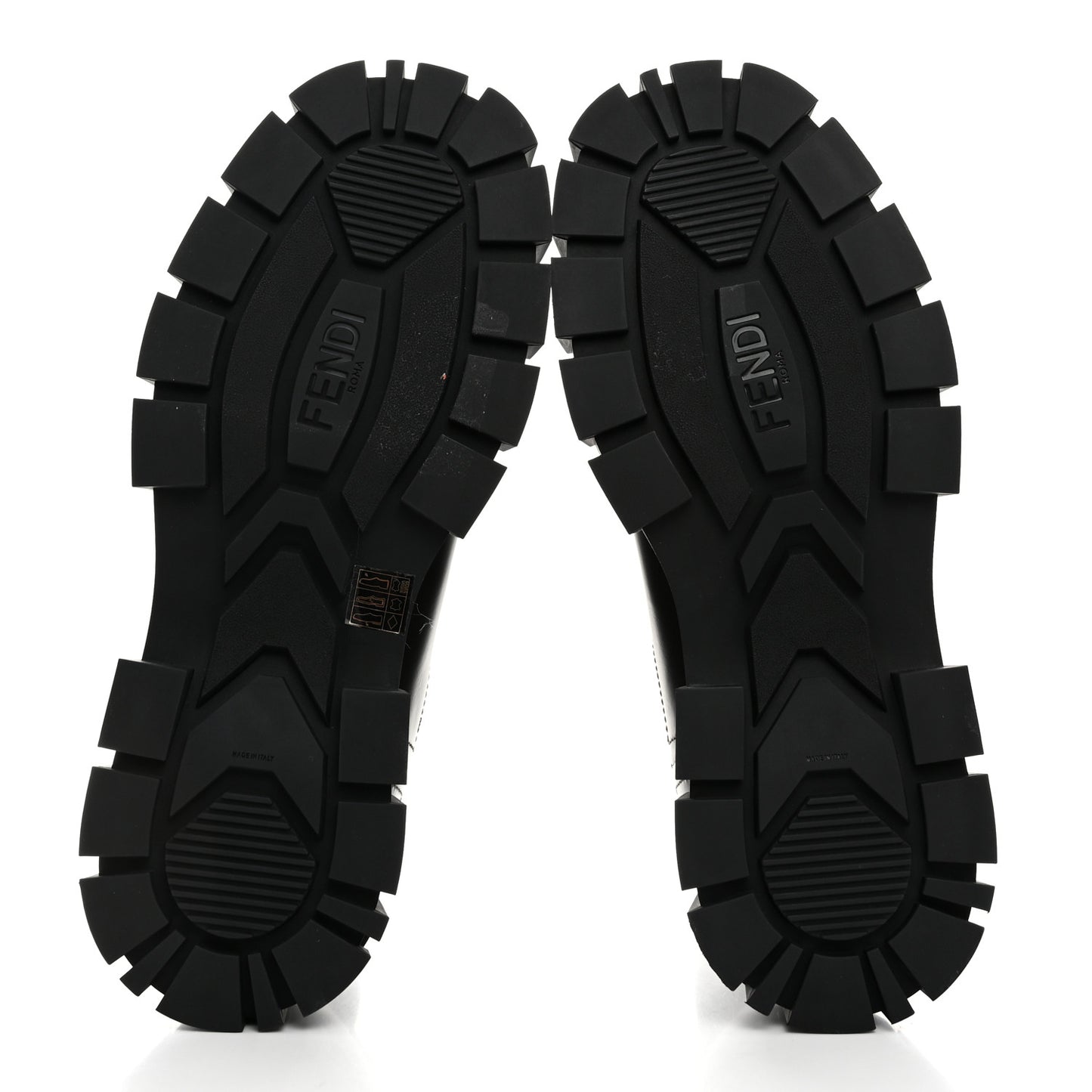 Vitello Fabric Jacquard FF 1974 Mens Fendi Force Chelsea Boots 9 Black Tobacco