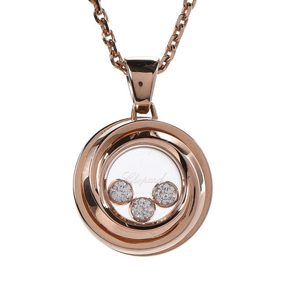 Chopard 18K Rose Gold Diamond Happy Emotions Pendant Necklace 4 of 8