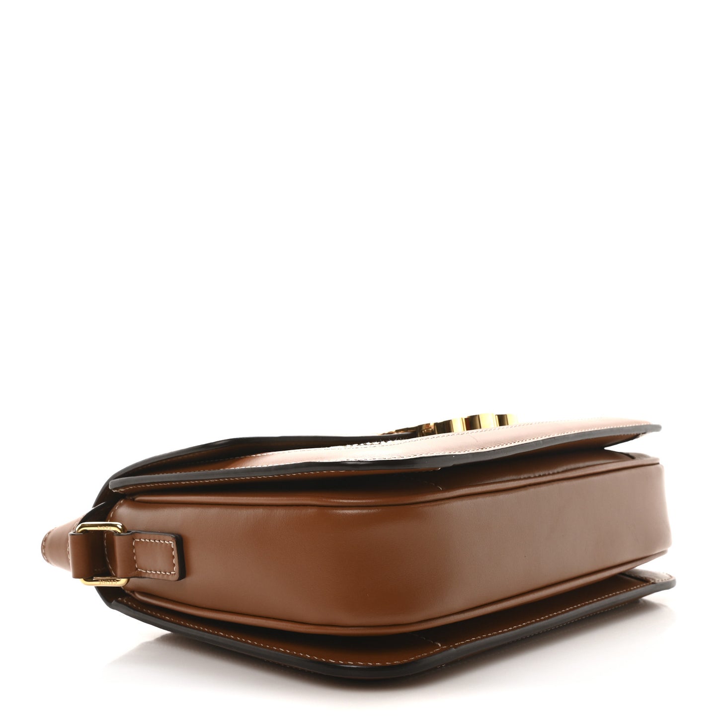 Canvas Calfskin Triomphe Embroidered Medium Triomphe Bag Tan