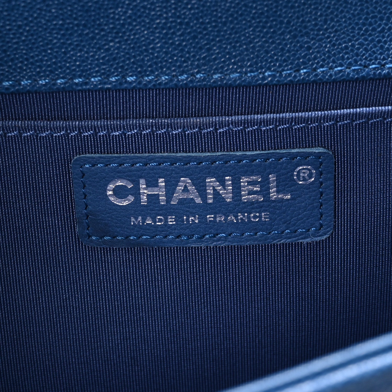 Chanel Iridescent Caviar Quilted Medium Boy Flap Blue 6 of 10