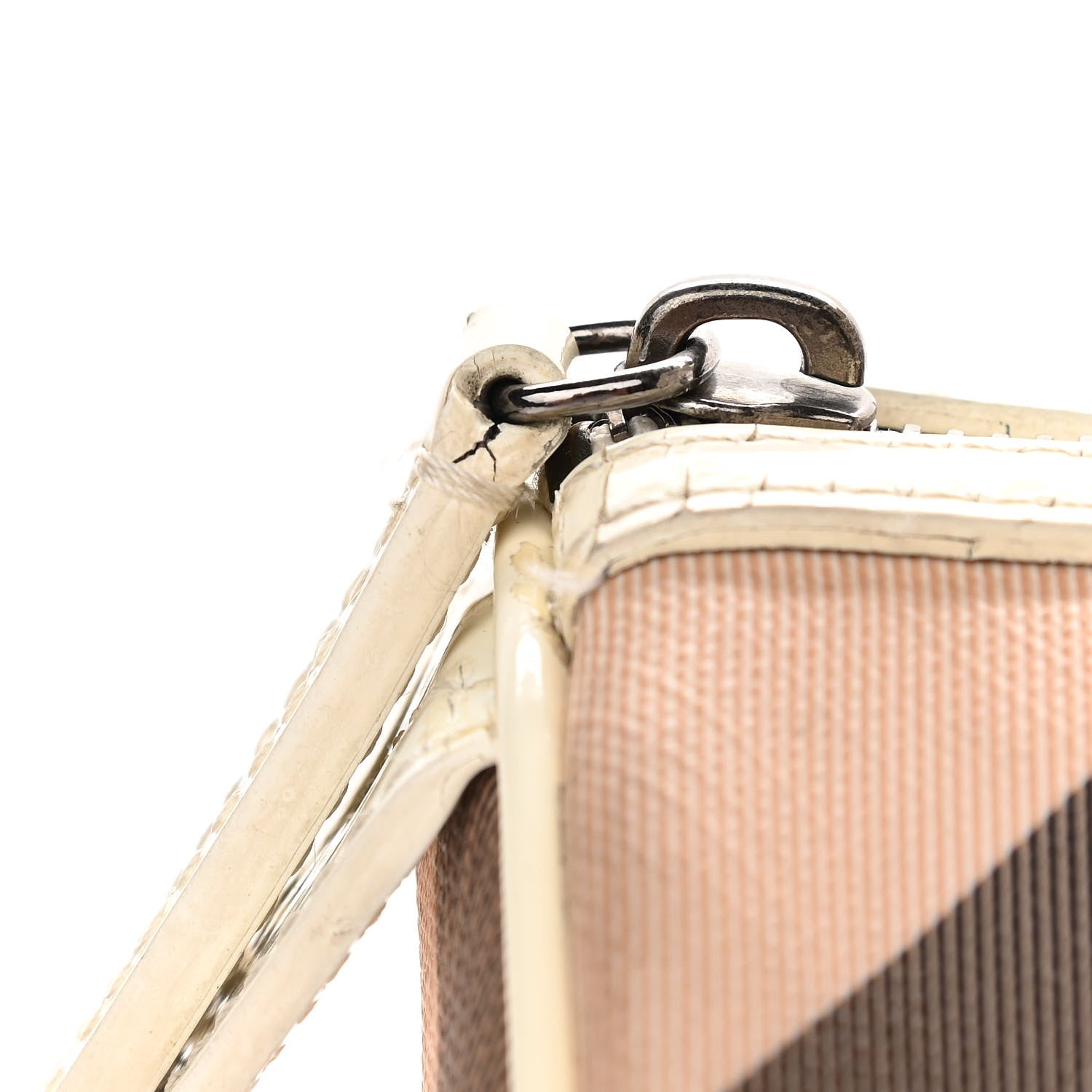 Burberry Nova Check Small Chester Bowling Bag White 12 of 18