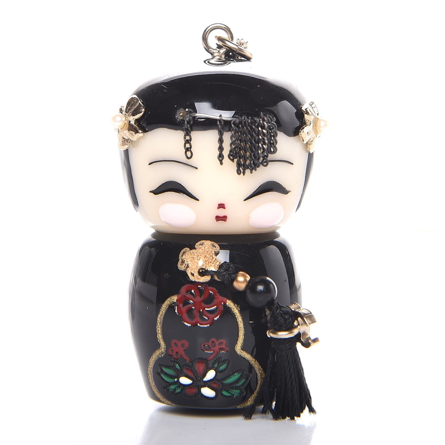 Chanel Resin China Doll Necklace Black 4 of 7