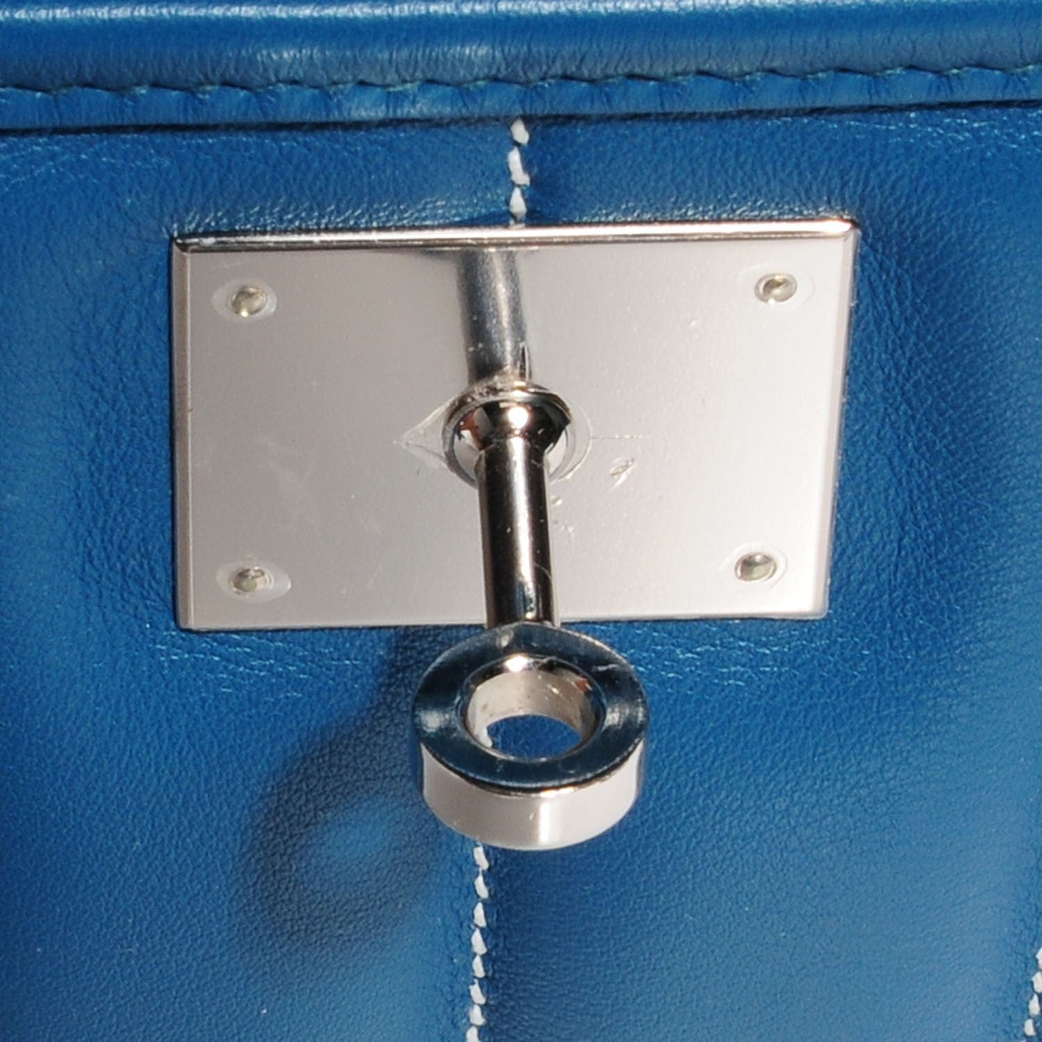 Hermes Veau Swift Mini Sac Berline Bleu Thalassa 4 of 13