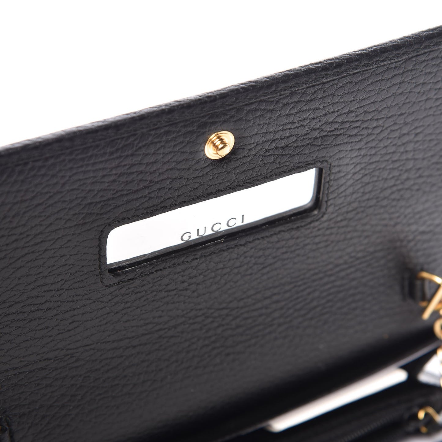 Calfskin Petite GG Marmont Wallet Chain Bag Black