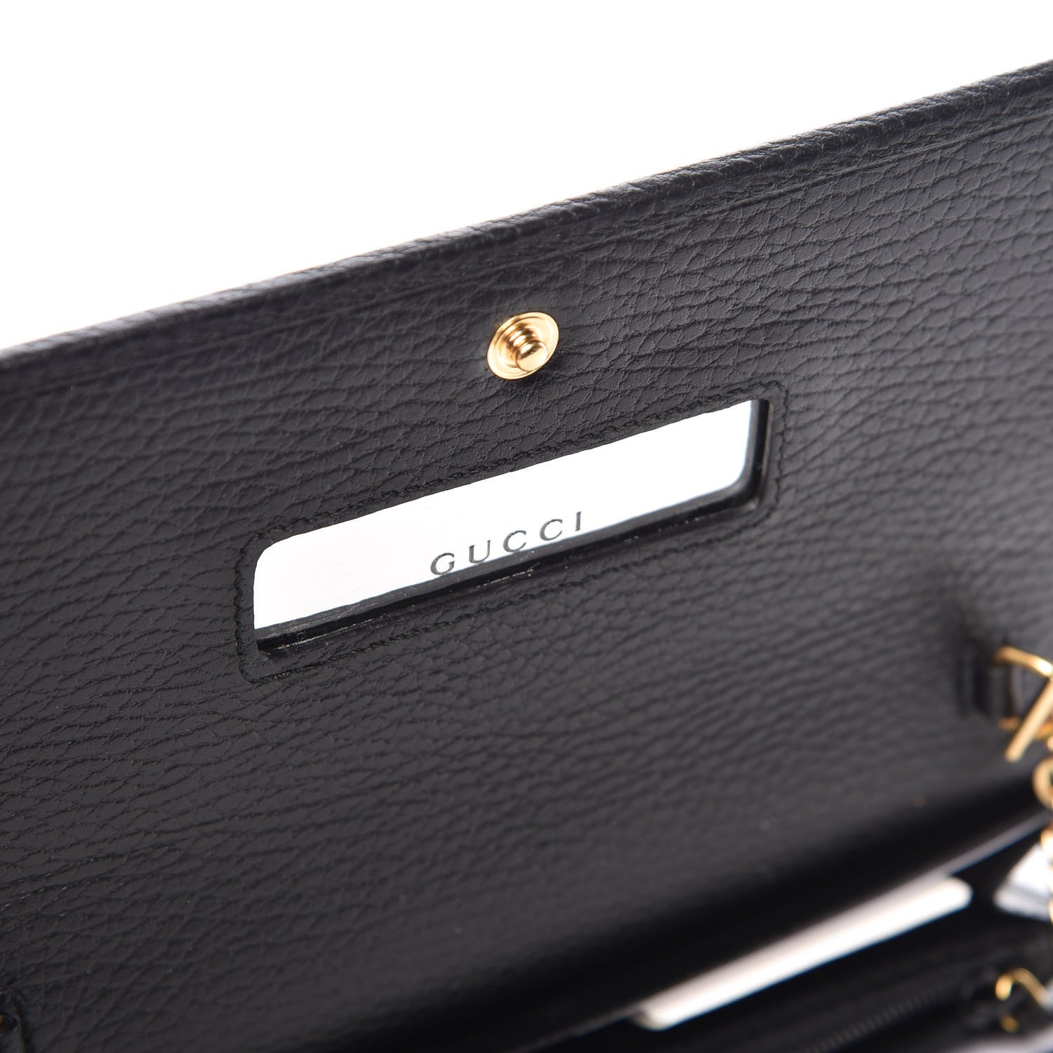 Gucci Calfskin Petite GG Marmont Wallet Chain Bag Black 6 of 9