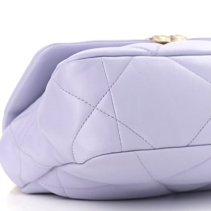 Chanel Lambskin Quilted Medium Chanel 19 Flap Light Purple 8 of 9