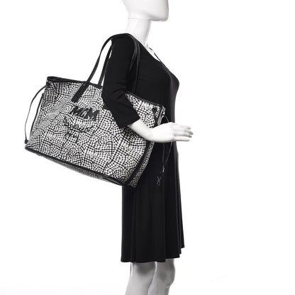 MCM Visetos Large Liz Reversible Shopper Tote Black 2 of 13